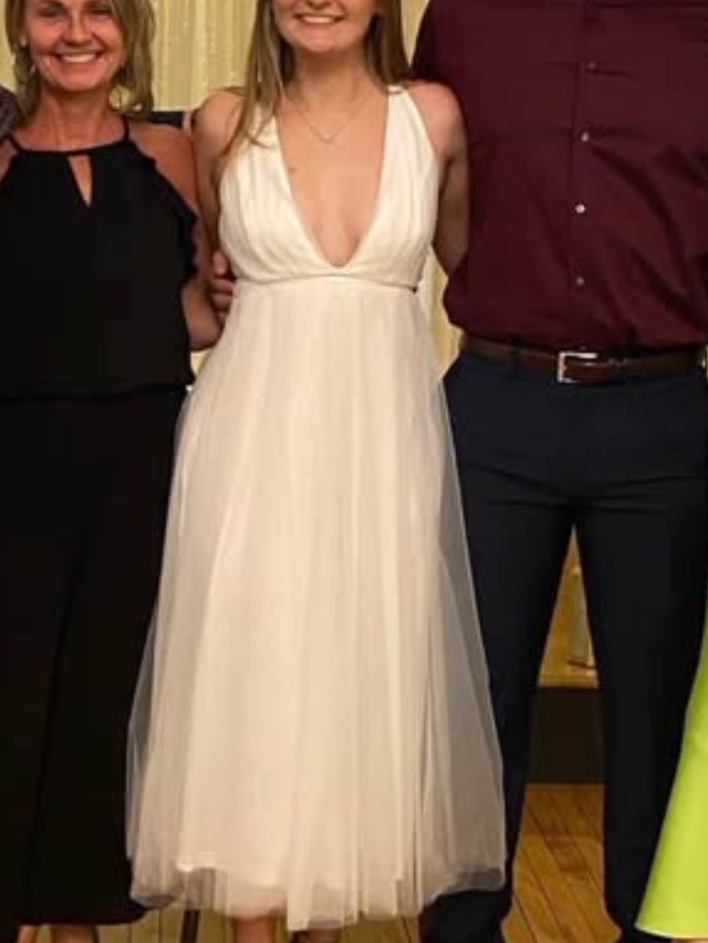 Hello Molly - White V-Neck Tulle Dress